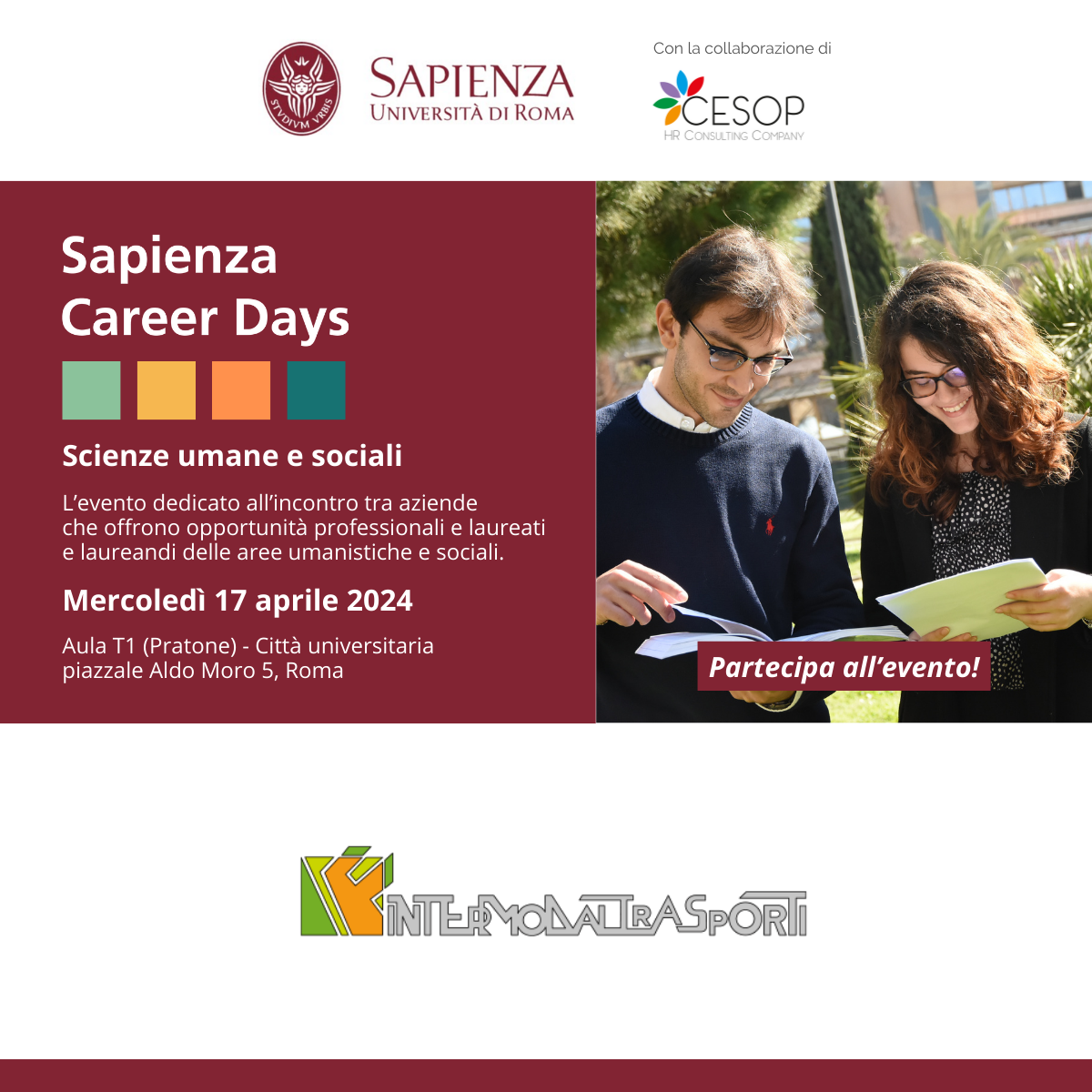 #Savethedate_ Intermodaltrasporti al Sapienza Career Days 
